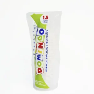 VASO PLASTICO DOMINGO 1.5 OZ X50 UNDS TRANSPARENTE