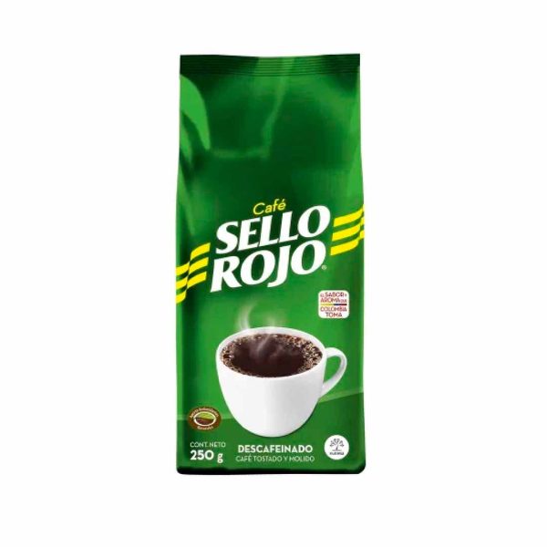 / CAFE SELLO ROJO 250 GRS DESCAFEINADO