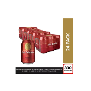 / CERVEZA CLUB COLOMBIA 24 X 330 CC LATA ROJA