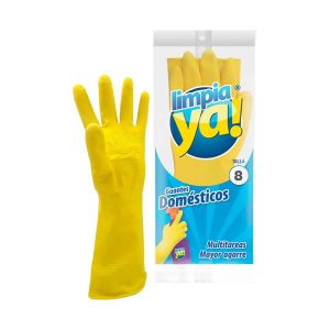GUANTE DOMESTICO ECONOMICO LIMPIAYA AMARILLO TALLA 8