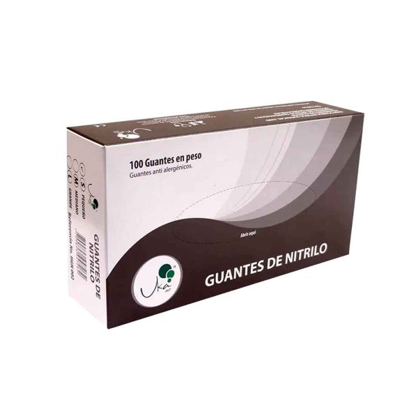 GUANTE NITRILO UKAIN X100 UNDS NEGRO CALIBRE 6 TALLA S