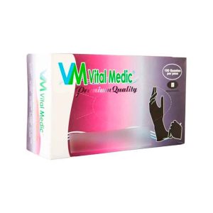 GUANTE NITRILO VITA MEDIC NEGRO CALIBRE 6 X100 UNDS TALLA L