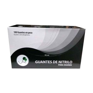 GUANTE NITRILO X100 UDS NEGRO CALIBRE 8 TALLA S