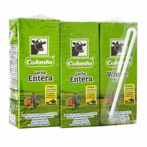 / LECHE LIQUIDA COLANTA 200 ML UHT TETRA PACK