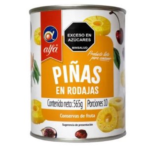 PIÑA EN RODAJAS ALFA 565 GRS