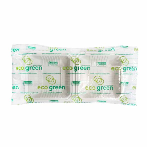PORTACOMIDA BIODEGRABABLE ECOGREEN SIN DIV PH1 X10 UDS HAMBURGUESA NATURAL DEKJ-01