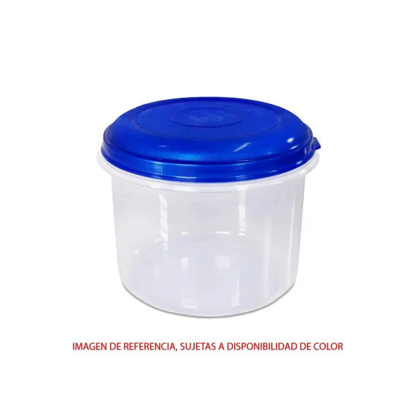 RECIPIENTE PLASTICO REDONDO 8 LITROS CON TAPA PREMIUM 0037