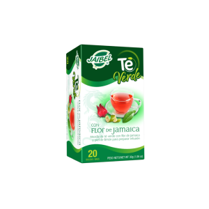 TE JAIBEL X20 BOLSITAS VERDE FLOR JAMAICA