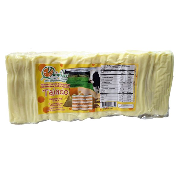 QUESO DOBLE CREMA 2500 GRS TAJADO (ENC)