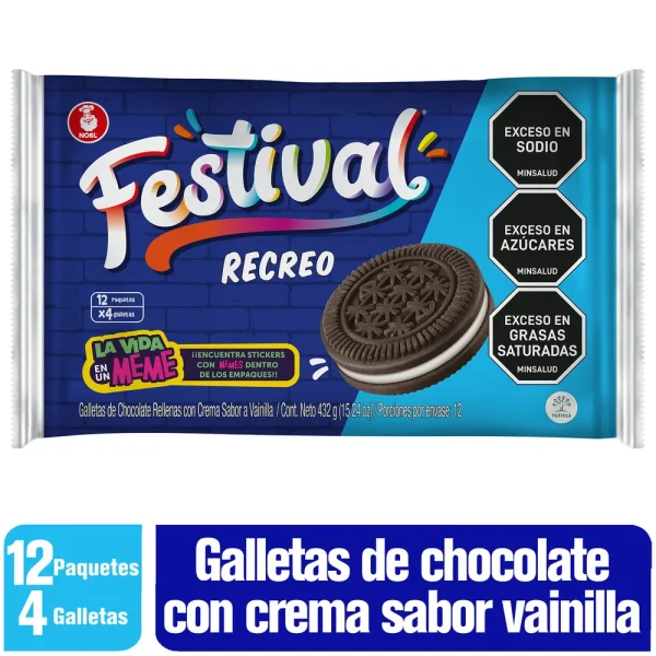 GALLETA FESTIVAL RECREO 12X432 GRS (ENC)