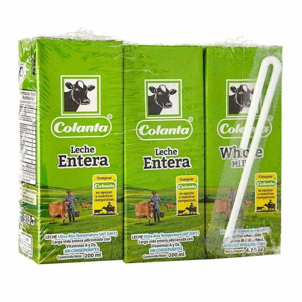 LECHE LIQUIDA COLANTA 200 ML UHT TETRA PACK (ENC)