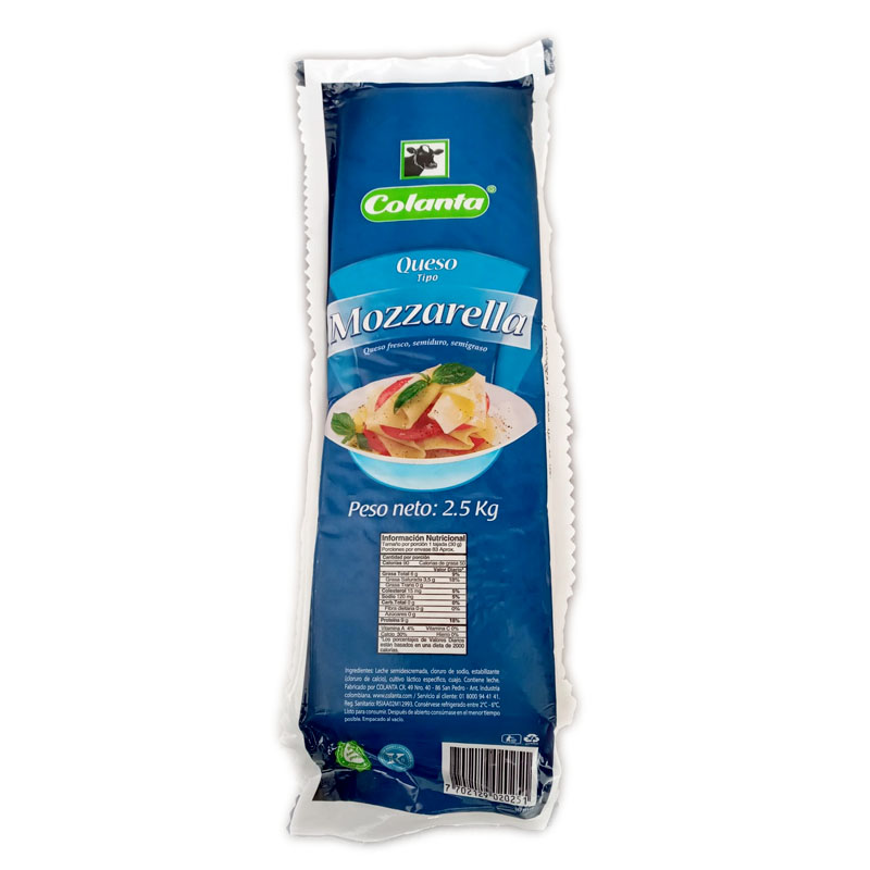 QUESO 5 LIBRAS MOZZARELLA COLANTA ENTERO (ENC)