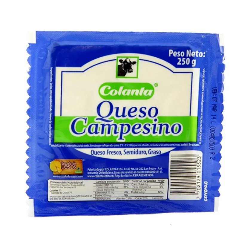 QUESO COLANTA 500 GRS CAMPESINO (ENC)