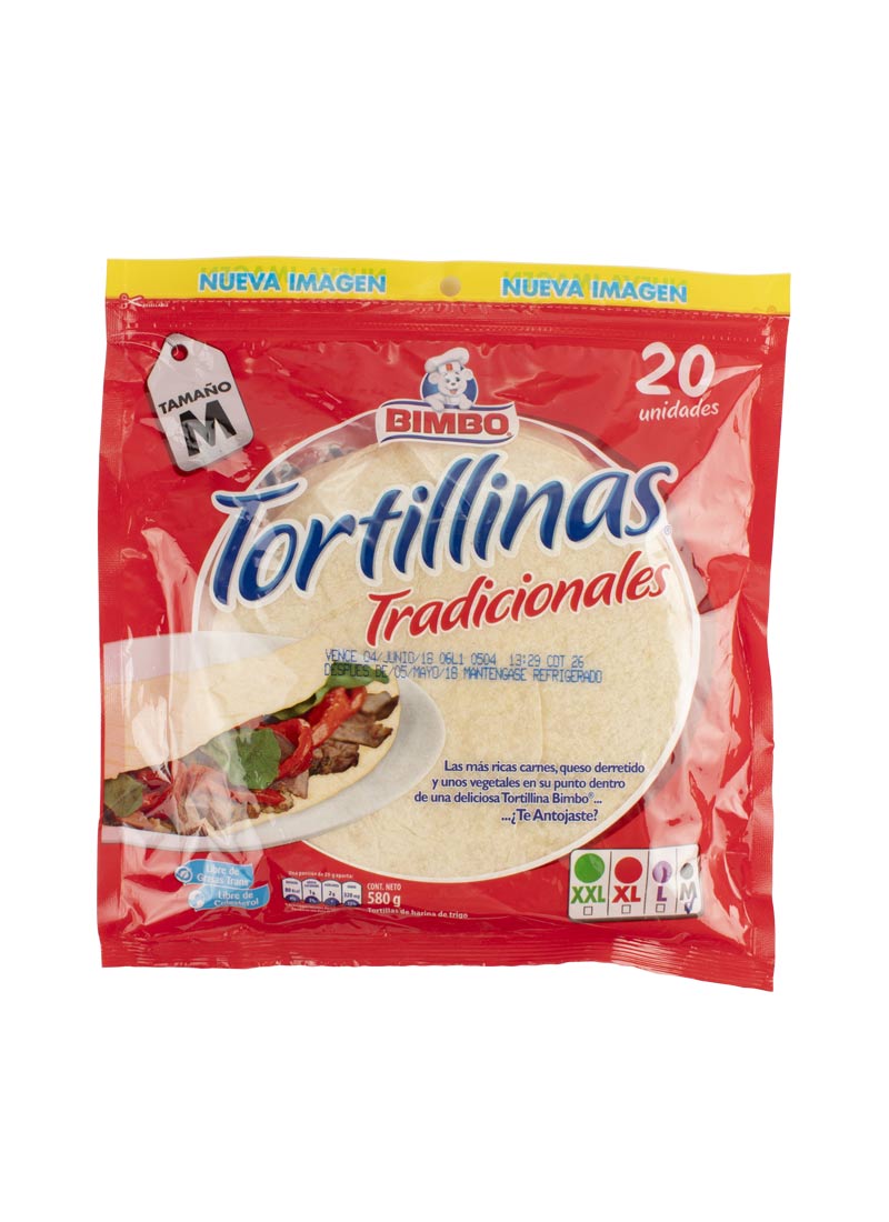 TORTILLAS BIMBO TALLA M X 20 UNDS (ENC)