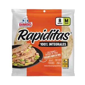 TORTILLAS BIMBO TALLA M X 8 UNDS INTEGRALES 250 GRS (ENC)