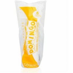 VASO DE CARTON DOMINGO 6 OZ X50 UNDS BLANCO