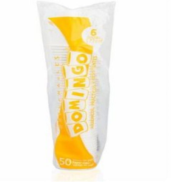 VASO DE CARTON DOMINGO 6 OZ X50 UNDS BLANCO
