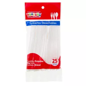 CUCHILLO GRANDE DOMINGO X25 UDS BLANCO