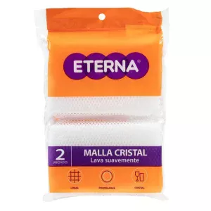 ESPONJA ETERNA 11X7 CMS X2 UNDS MALLA CRISTAL
