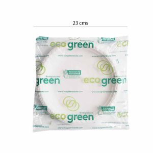 PLATO BIODEGRADABLE ECOGREEN LARGO 23 CM X20 UDS NATURAL DWFD-03