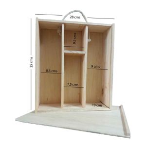 CAJA MADERA CON DIVISIONES