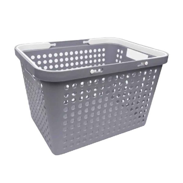 CANASTA PLASTICA MERCADO CON MANIJAS (39X29X23)