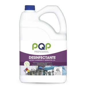 LIMPIADOR DESINFECTANTE PQP 4L AMONIO CUATERNARIO
