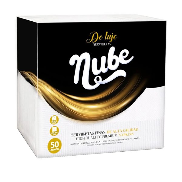 SERVILLETA LUJO NUBE X50 UNDS (32.5X32.5 CMS) BLANCA HD 4200027