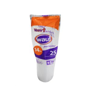 VASO PLASTICO WAU 14 OZ X25 UDS TRANSPARENTE