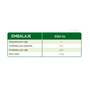 PORTACOMIDA BIODEGRADABLE ECOGREEN CJ1 X200 UDS (EGH-01) ANCHO