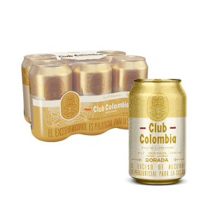 CERVEZA CLUB COLOMBIA 24X330 CC LATA DORADA