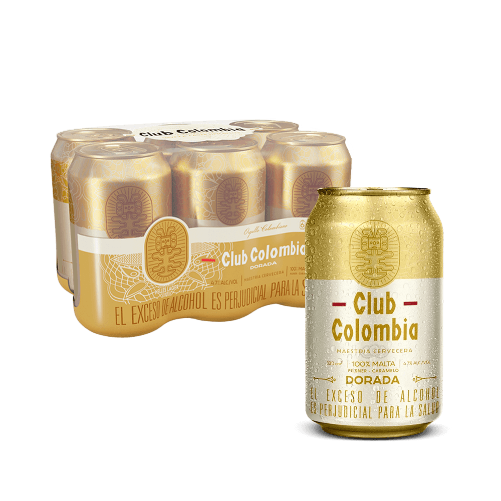 CERVEZA CLUB COLOMBIA 24X330 CC LATA DORADA
