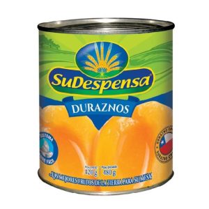 DURAZNOS SU DESPENSA 820 GRS EN MITADES