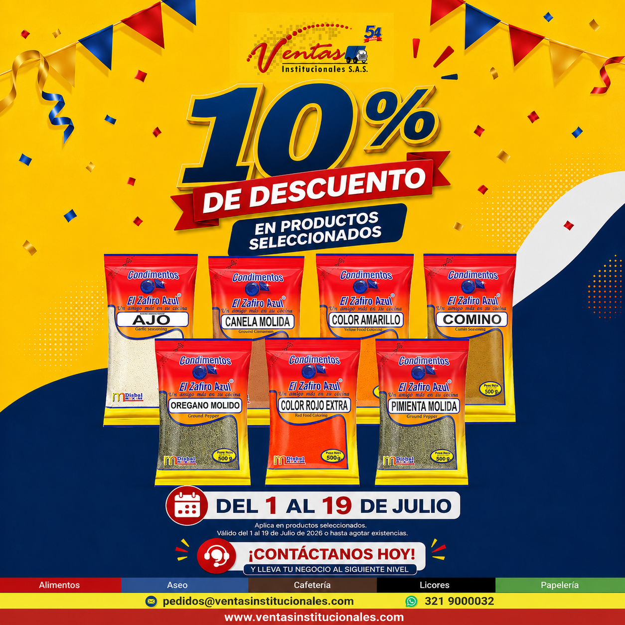 Promocion Condimentos